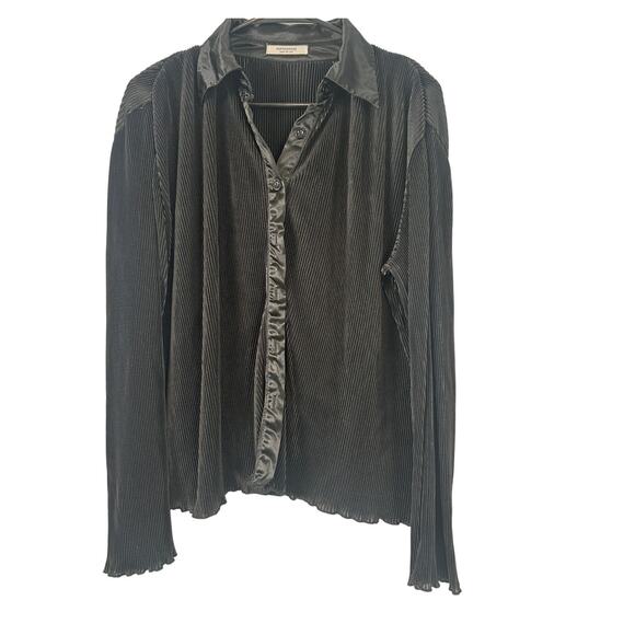Peppermayo Change of Pace Ribbed Button Down Blouse - Size 0 - Picture 1 of 7